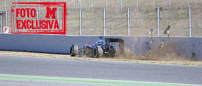 Accidente de Fernando Alonso en Montmel