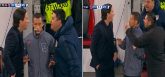 El Mono Burgos y Simeone se encaran con el entrenador del Leverkusen