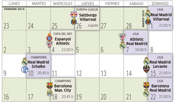 Guio del calendario al Madrid