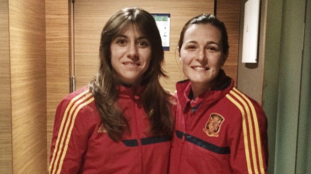 Natalia Pablos y Vicky Losada, jugadoras del Arsenal Ladies