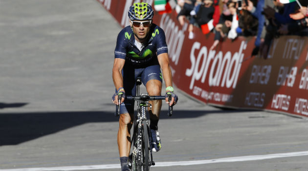 Alejandro Valverde en la pasada Strade Bianche. FOTO: Prensa Movistar Team