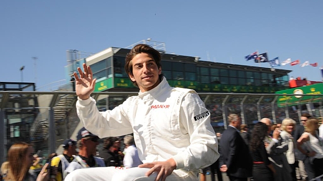 Roberto Merhi, con lo puesto