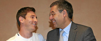 Messi y Bartomeu