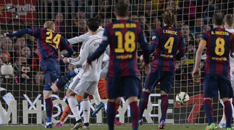 Gol de Mathieu (1-0) en el Barcelona-Real Madrid / Mediapro