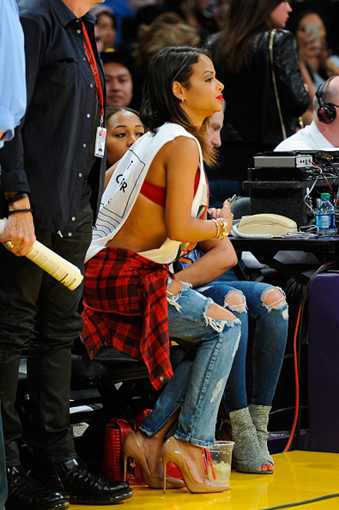 Christina Milian derroca a Rihanna como el escote de riesgo en la NBA