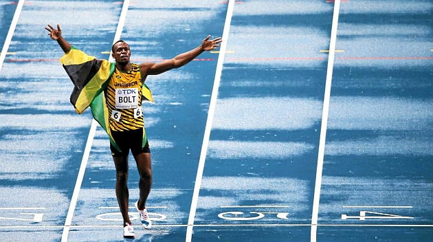 Usain Bolt, en el Mundial de Mosc. Foto: AFP