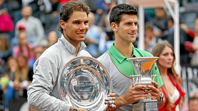 Nadal y Djokovic, tras la final de Roma 2014. Foto: RTRPIX