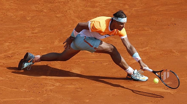 Rafa Nadal, en su partido ante David Ferrer. Foto: AFP