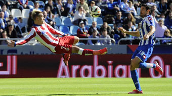 <b>Vdeo:</b> Griezmann consigue el primer de sus goles con una vaselina de tijera / Mediapro