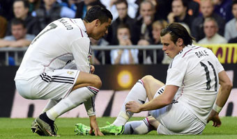 <b>Vdeo:</b> As se produjo la lesin de Bale ante el Mlaga / Mediapro