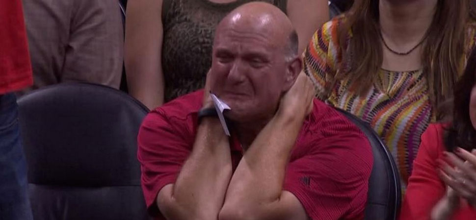 Las desconsoladas lgrimas del dueo ms histrinico de la NBA, Steve Ballmer