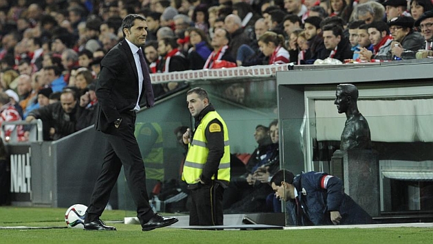 Ernesto Valverde, durante un partido del Athletic. Foto: Juan Echeverria