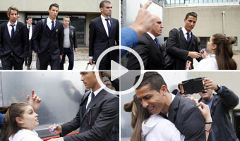 <b>Vdeo:</b> Una aficionada logra el abrazo emocionado de Cristiano / RealMadrid.com | Fotos: Pablo Garca