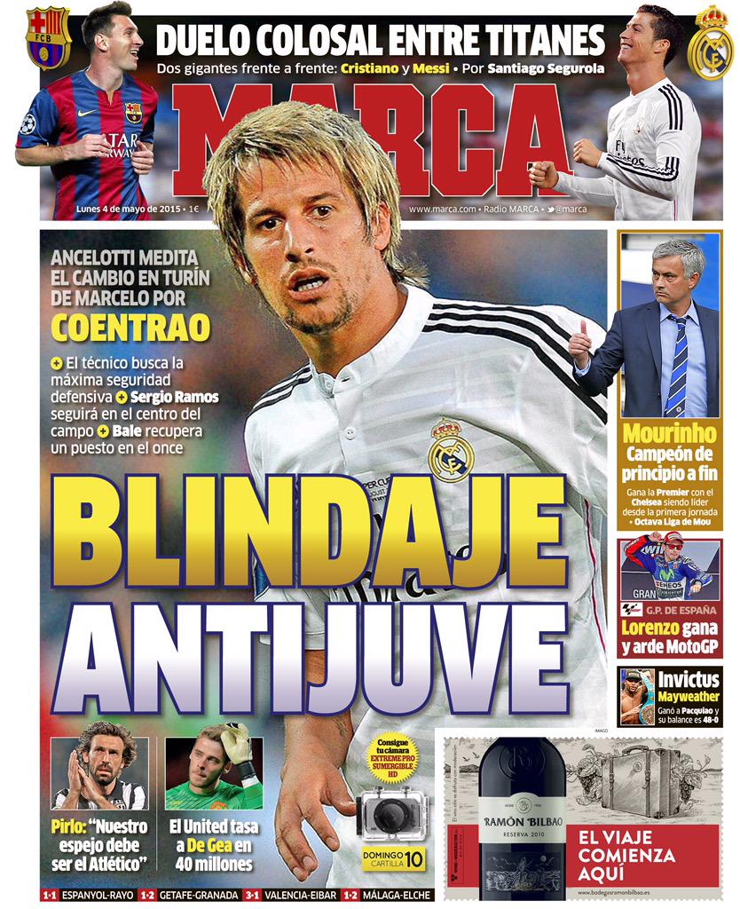 Portadas de los periódicos deportivos de España y Europa hoy Lunes, 4 de  mayo de 2015 