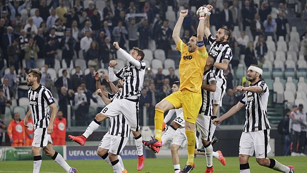La Juventus de Turn celebra la victoria de este martes ante el Real Madrid. Foto: RTRPIX