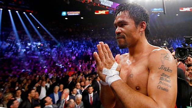 Manny Pacquiao, tras su combate ante Mayweather. Foto: Getty Ar Sports