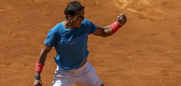 Nadal celebra su pase a la final del Mutua Madrid Open. Foto: Reuters