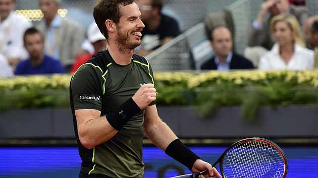 Andy Murray celebra la victoria en Madrid / AFP