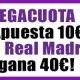 Subimos la victoria del Real Madrid de 1,55 euros a 4 eurazos