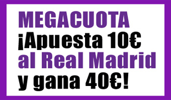 Subimos la victoria del Real Madrid de 1,55 euros a 4 eurazos