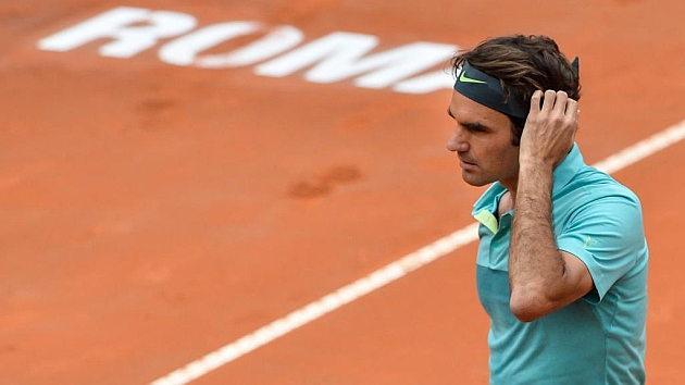 Roger Federer, en el Masters 1.000 de Roma. Foto: AFP
