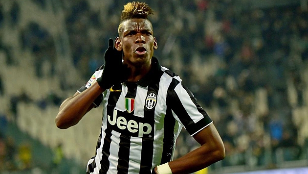 Pogba celebra un gol en un partido de la Juventus. / AFP