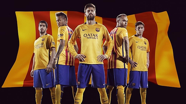Segunda equipacin del Bara para la temporada 2015-16. Foto: web del FC Barcelona