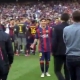Cmo fue el saludo entre Messi y Luis Enrique?
