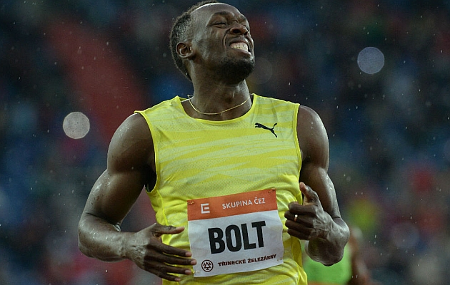 Usain Bolt, durante la prueba de Ostrava