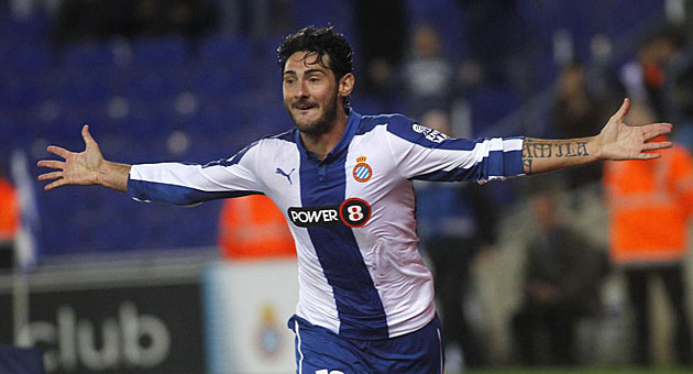 Colotto celebra un gol con el Espnayol / Francesc Adelantado
