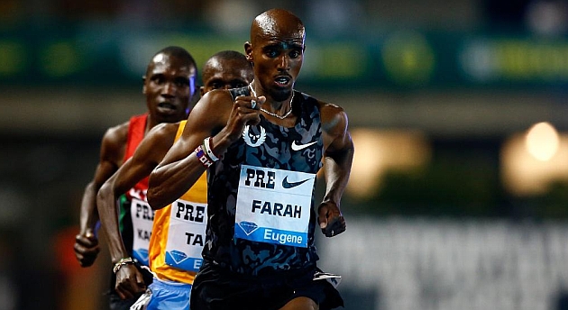 Mo Farah gan fcil los 10.000 y Kejelcha los 5.000 metros