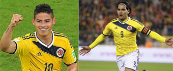 James y Falcao lideran la lista de 23 jugadores de Colombia