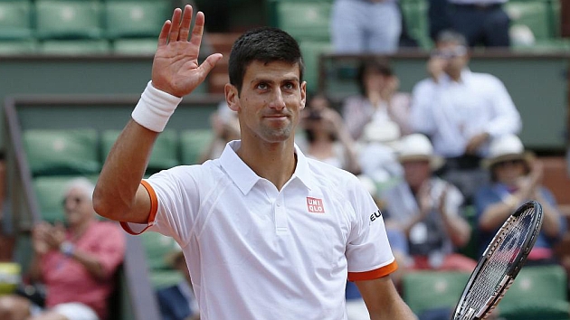Djokovic celebra su triunfo ante Kokkinakis. / AFP