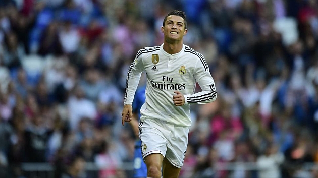 Cristiano Ronaldo celebra uno de sus goles frente al Getafe. Foto: AFP