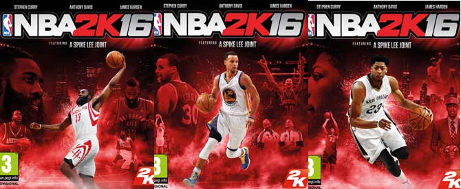 La versin ms jugona del NBA2k16 con Curry, Harden y Davis en una triple portada