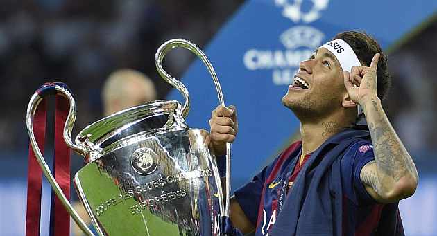Neymar, Brasil y el FC Barcelona reyes Champions en Facebook