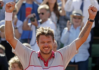 Stan Wawrinka celebra su victoria en Roland Garros. Foto: Reuters