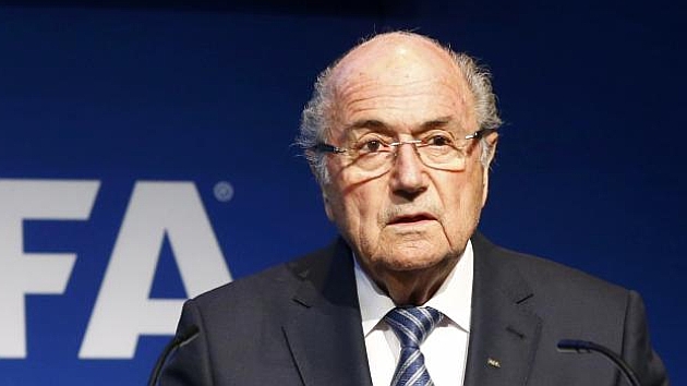 Blatter durante una rueda de prensa