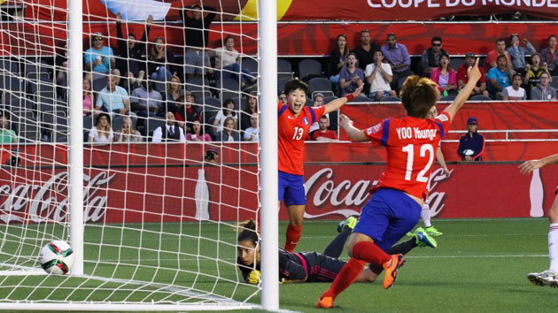 Ainhoa recibe el segundo gol de Corea del Sur