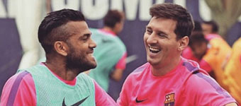 Alves y Messi