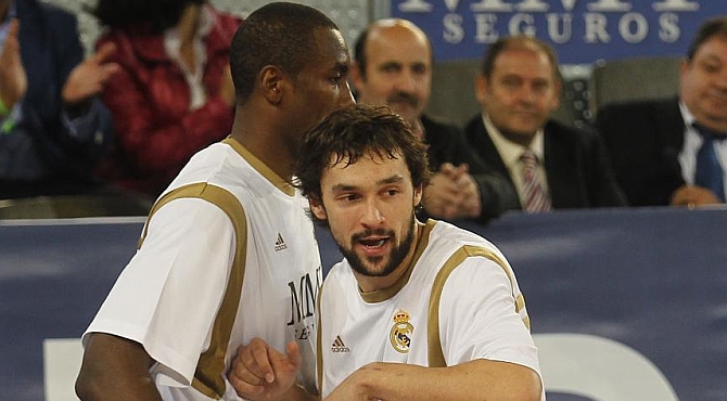 Serge Ibaka y Sergio Llull en el Real Madrid