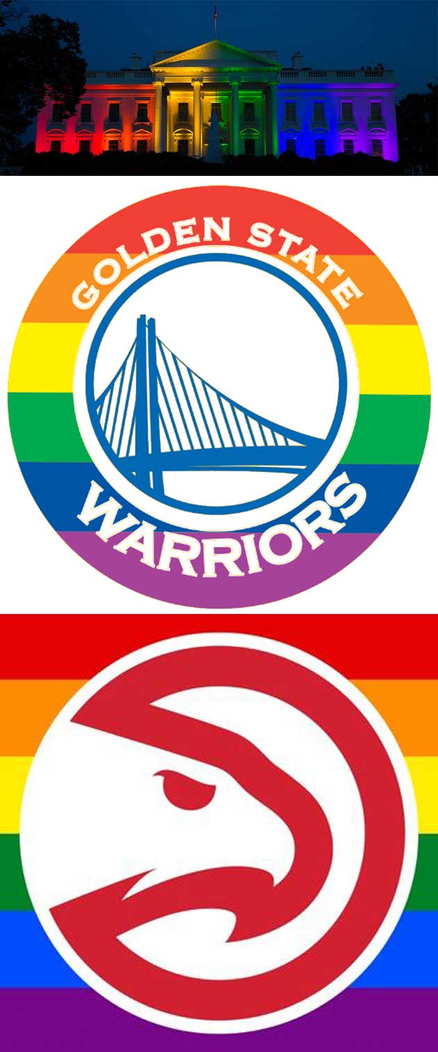 Los Warriors y los Hawks se solidarizan tuneando su logo en la semana del orgullo