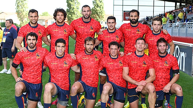 La seleccin espaola de rugby a 7, antes de uno de sus partidos / FOTO: FEDERACIN ESPAOLA DE RUGBY