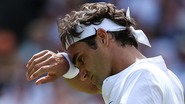 Roger Federer, durante el partido ante Groth
