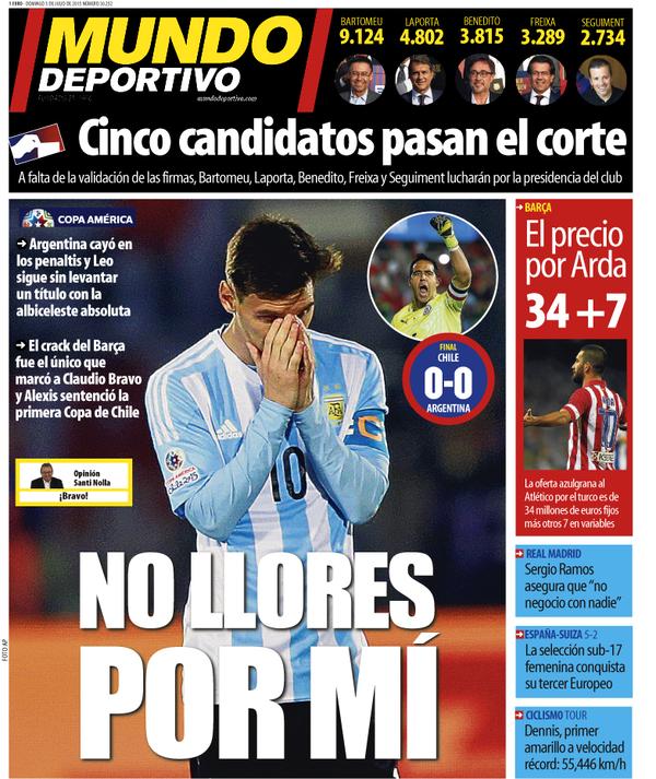Portadas de los periódicos deportivos de España y Europa hoy Domingo, 5 de  julio de 2015 