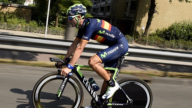 Valverde en la cuarta etapa del Tour