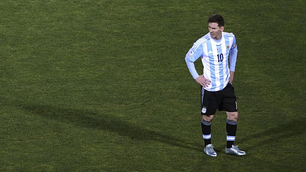 Messi tras perder la final de la Copa Amrica ante Chile