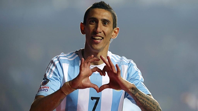Di Mara celebra un gol con Argentina / FOTO: REUTERS