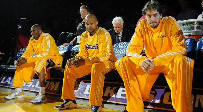 Kobe, Fisher y Pau, juntos en 2010.
