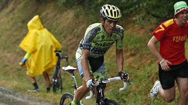 Alberto Contador, en la 14 etapa del Tour